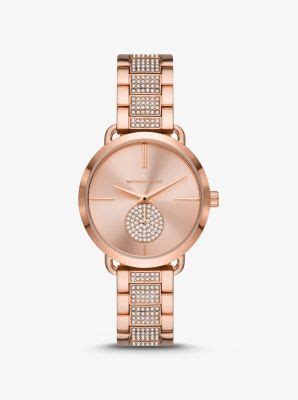 michael kors batterie uhr quartz|Mini Portia Pavé Rose.